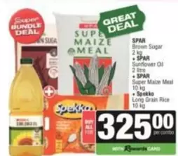 Spar - Super Maize Meal, Brown Sugar, Sunflower Oil, Long Grain Rice