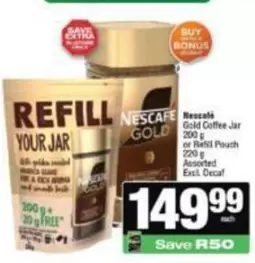 Nescafé - Gold Coffee Jar or Refill Pouch