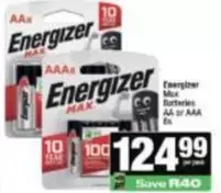 Energizer - Max Batteries AA or AAA