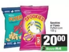 Spookies or Flyers Puffed Corn