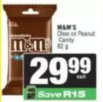 M&M's - Choc or Peanut Candy