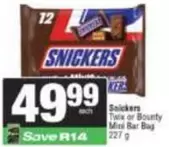 snickers - Snickers, Twix or Bounty Mini Bar Bag