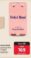 Dolce Rosé Sparkling Wine Cocktail