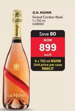 Mumm - Grand Cordon Rosé 1 x 750 ml (439892)