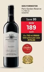 Ken Forrester - Pat's Garden Reserve 1 x 750 ml (432070)