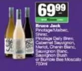 Daily - Pinotage/Malbec, Pinotage Brew, Cabernet Sauvignon, Merlot, Chenin Blanc, Sauvignon Blanc, Sauvignon Blush or Bumble Bee Moscato 750ml