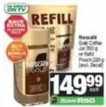 Nescafé - Gold Coffee Jar or Refill Pouch