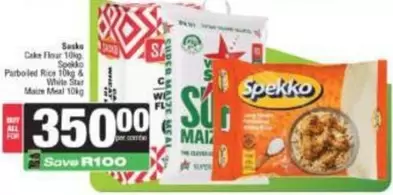 Spekko - Cake Flour,  Parboiled Rice & White Star Maize Meal
