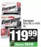 Energizer - Max AA or AAA 8s