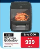 12 L Perpetua Digital Air Fryer (EG-DAF12-BK)