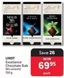 Lindt - Excellence Chocolate Slab