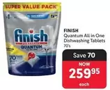 Finish - Quantum All in One Dishwashing Tablets 70's