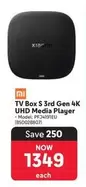 Xiaomi - TV Box S 3rd Gen 4K UHD Media Player (PFJ4191EU)