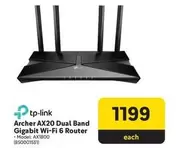 TP-LINK - Archer AX20 Dual Band Gigabit Wi-Fi 6 Router (850001531)