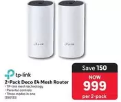 TP-LINK - 2-Pack Deco E4 Mesh Router (390133)