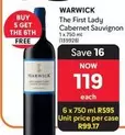 Warwick - The First Lady Cabernet Sauvignon 1 x 750 ml (139928)