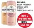 Bernini - Blush, Amber or Classic Cans 6 x 500 ml (444869; 445071; 445105)