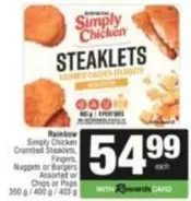 Rainbow - Steaklets Crumbed Chicken Steaklets