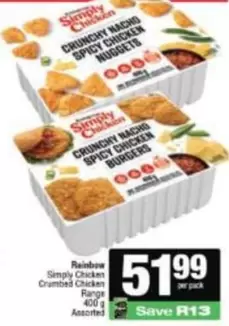 Rainbow - Crunchy Nacho Spicy Nuggets / Crunchy Nacho Spicy Chicken Burgers