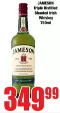 Jameson - Triple Distilled Blended Irish Whiskey 750ml