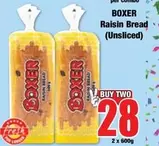 Boxer - Raisin Bread (Unsliced)