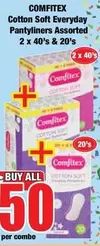 Comfitex - Cotton Soft Everyday Pantyliners Assorted