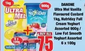 Danone - Ultra Mel Vanilla Flavoured Custard & Nutriday Full Cream Yoghurt