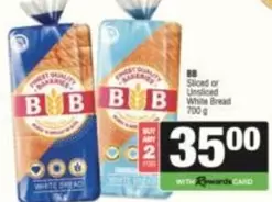 J&B - Sliced or Unsliced White Bread