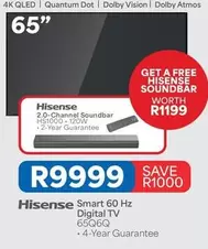 Hisense - Smart 60 Hz Digital TV 65Q6Q
