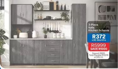 Total - 3-Piece Italia Kitchen Scheme