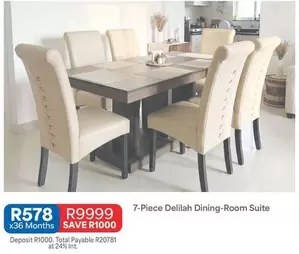 Total - 7-Piece Delilah Dining-Room Suite
