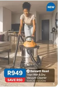 Titan Wet & Dry Vacuum Cleaner 15WDB - 1200W