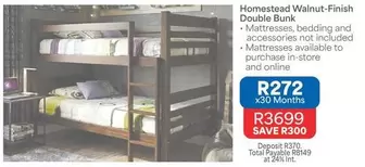 Total - Homestead Walnut-Finish Double Bunk