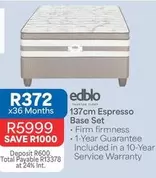 Edblo - 137cm Espresso Base Set