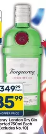 Tanqueray - London Dry Gin Imported 750ml Each