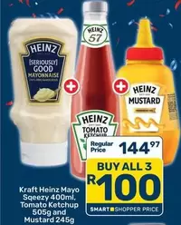 Heinz - Mayo, Tomato Ketchup and Mustard