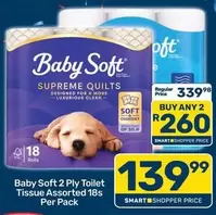 Baby Soft - 2 Ply Toilet Tissue