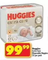 Huggies - Extra Care Disposable Nappies