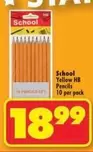 School Yellow HB Pencils