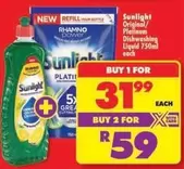 Sunlight - Platinum Dishwashing Liquid