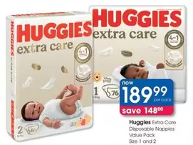 Huggies - Extra Care Disposable Nappies