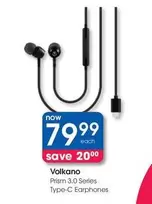 Volkano - Prism 3.0 Series Type-C Earphones