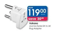 Volkano - Journey Series SA to UK Plug Adapter