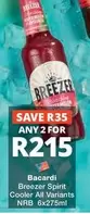 Bacardi - Breezer Spirit Cooler All Variants NRB 6x275ml