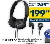 Sony - Wired Headphone Bundle - MDR-ZX110/MDR-E9LP