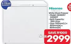 Hisense - White Chest Freezer H245CF/H250CF