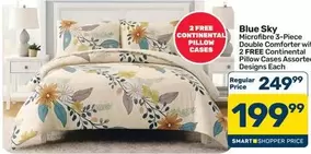 Microfibre 3-Piece Double Comforter with 2 FREE Continental Pillow Cases