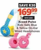 Xceed Pulse Kidz Safe Blue & Yellow On-Ear Wired Headphones