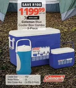 Coleman - Blue Cooler Box Combo 3-Piece
