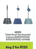 Addis - Toilet Brush Set Assorted Colours